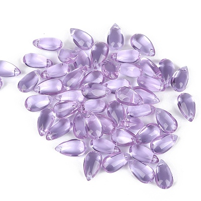 5Pcs Transparent Glass Beads GLAA-PW0001-25T-1