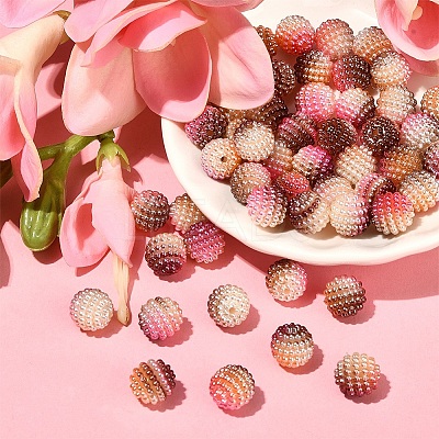 50Pcs Imitation Pearl Acrylic Beads OACR-YW0001-11C-1