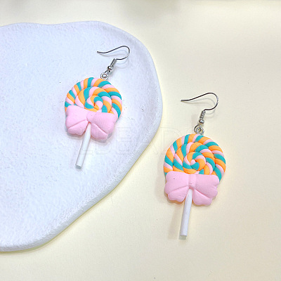 Alloy Polymer Clay Dangle Earrings FS-WG86A62-08-1