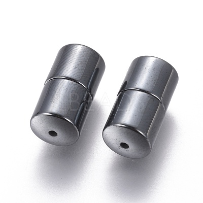 Magnetic Synthetic Hematite Screw Jewelry Clasps G-Q090-1-1