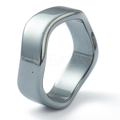 Non-magnetic Synthetic Hematite Finger Rings RJEW-H544-03E-1
