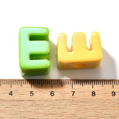 UV Plating Opaque Acrylic European Beads SACR-Z007-01E-1