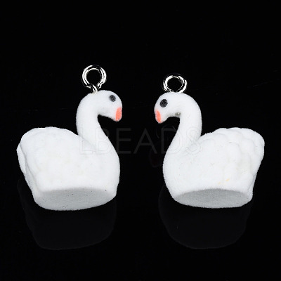 Flocky Resin Pendants RESI-N032-13-1