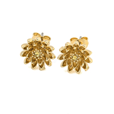 Brass Micro Pave Cubic Zirconia Ear Studs EJEW-P283-01G-11-1