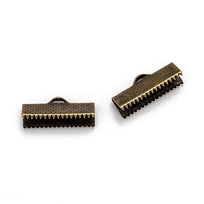 Iron Ribbon Crimp Ends X-IFIN-S008-AB-NF-1