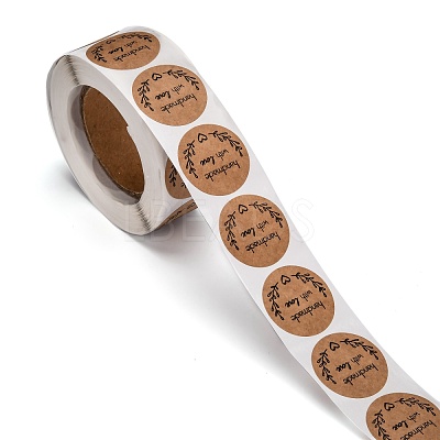 Self-Adhesive Kraft Paper Gift Tag Stickers DIY-G013-A20-1