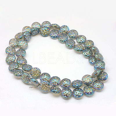 Electroplate Glass Beads Strands X-EGLA-Q063-04-1