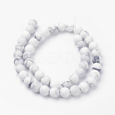 Natural Howlite Bead Strands G-G735-66F-8mm-1