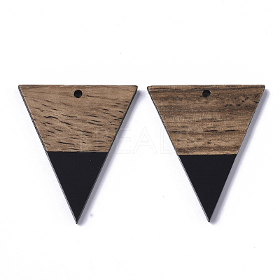 Resin & Walnut Wood Pendants RESI-T035-06C-1