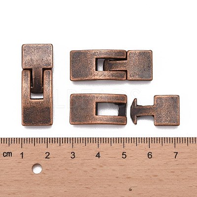Tibetan Style Snap Lock Clasps TIBE-LF11313Y-R-LF-1
