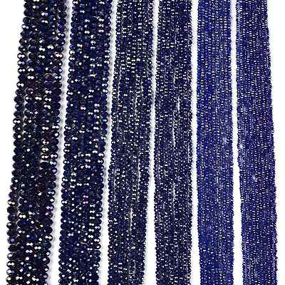 Electroplate Glass Beads Strands EGLA-A044-P4mm-B07-1