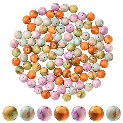 Baking Paint Acrylic Beads MACR-YW0002-69-1