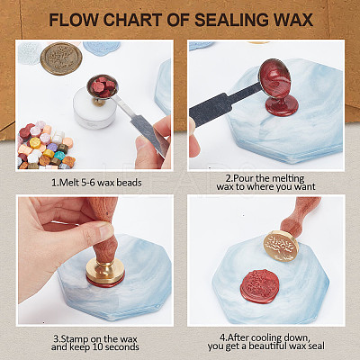 Golden Plated Brass Sealing Wax Stamp Head AJEW-WH0208-941-1