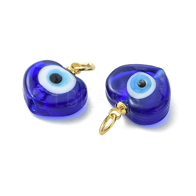 Handmade Evil Eye Lampwork Pendants PALLOY-JF05636-02-1