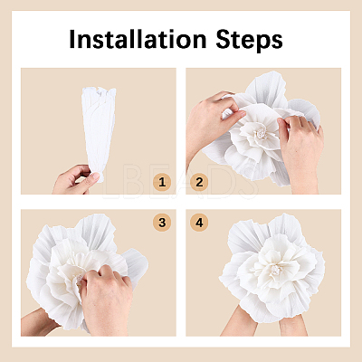 5Pcs Crepe Paper Artificial Flowers DIY-WH20007-272A-1