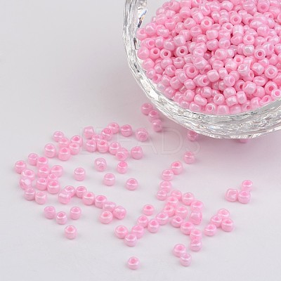 8/0 Opaque Colours Round Glass Seed Beads X-SEED-A010-3mm-55-1