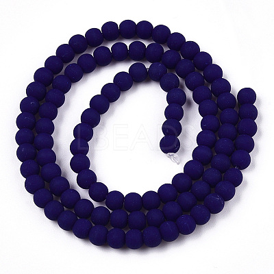 Opaque Glass Beads Strands GLAA-T032-P4mm-MD03-1