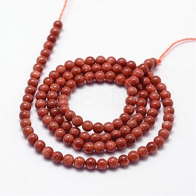 Goldstone Beads Strands G-N0200-01A-3mm-1
