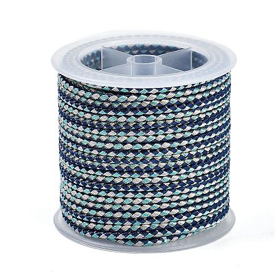 11M Polyester Braided Cord with Cotton Core & Metallic Thread OCOR-Z006-01-16-1