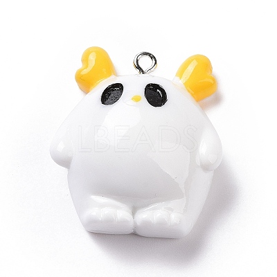Opaque Resin Pendants LS-RESI-D063-05A-1