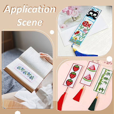 Cotton Bookmarks for Cross Stitch Making DIY-WH0759-27B-1