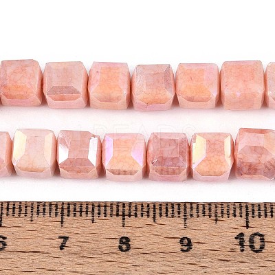 Anti-Tarnish Electroplate Glass Beads Strands GLAA-T025-8mm-10I-1
