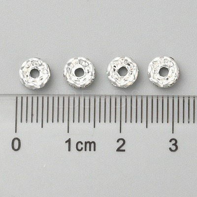Brass Crystal Rhinestone Spacer Beads X-RB-A006-6MM-S-1