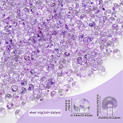 45G Transparent Baking Paint Glass Seed Beads SEED-SZ0001-028H-1