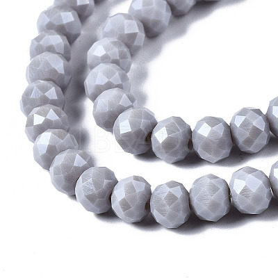 Electroplate Glass Beads Strands X-EGLA-A034-P6mm-A16-1