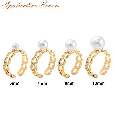 Brass Cup Peg Open Cuff Ring Settings LS-KK-G518-02G-03-1
