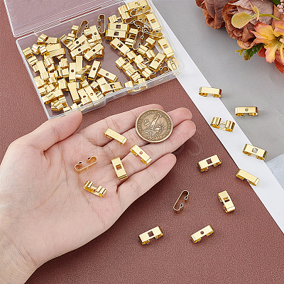 120Pcs 3 Styles Brass Bolo Tie Slides Clasp Accessories KK-PH0011-01-1