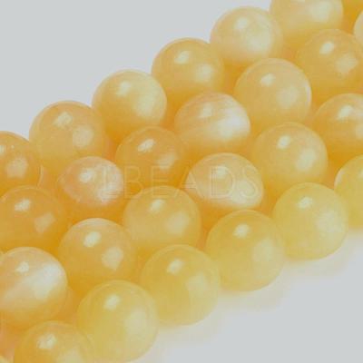 Natural Topaz Jade Beads Strands G-E266-11A-6mm-1