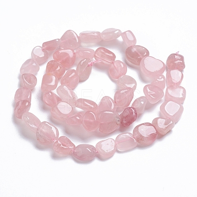 Natural Madagascar Rose Quartz Beads Strands X-G-G841-A07-1