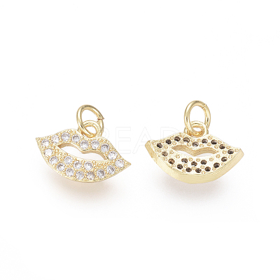 Brass Charms ZIRC-L087-032G-1