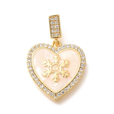 Brass Micro Pave Clear Cubic Zirconia Pendents KK-R212-12G-05-1