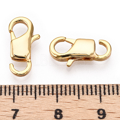Brass Lobster Claw Clasps KK-N254-09G-1