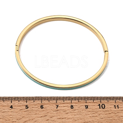304 Stainless Steel Enamel Hinged Cuff Bangles for Women SA-CBAC920-15G-01C-1