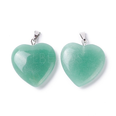 Natural Green Aventurine Pendants G-G956-B37-FF-1