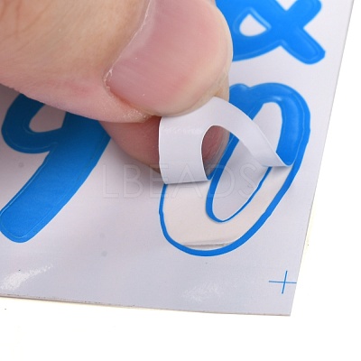 Number & Alphabet & Sign PVC Waterproof Self-Adhesive Sticker DIY-I073-04F-1