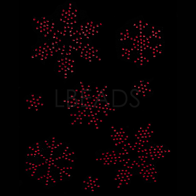Snowflake Pattern Hotfix Rhinestones DIY-WH0430-205C-1