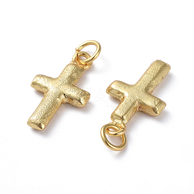 Textured Brass Pendants ZIRC-G160-52G-1