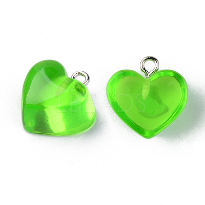 Transparent Resin Pendants X-RESI-R429-30F-1