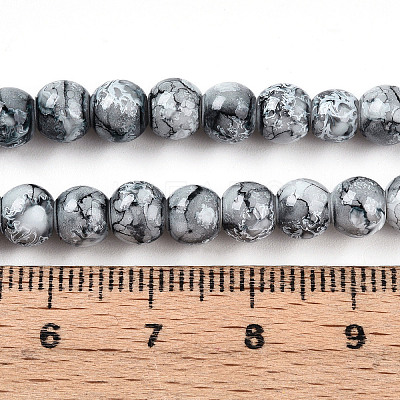 Baking Paint Glass Beads X1-DGLA-N003-6mm-A06-1