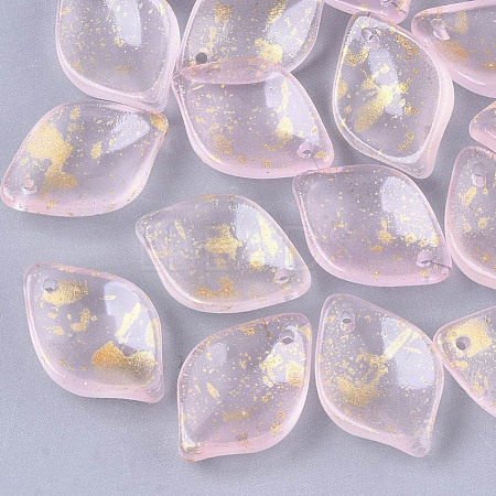 Transparent Spray Painted Glass Pendants GLAA-T017-04-A03-1