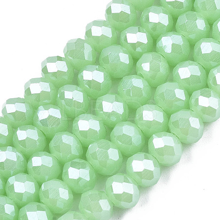 Electroplate Glass Beads Strands X-EGLA-A034-J8mm-A05-1