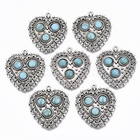 Tibetan Style Alloy Pendants PALLOY-R113-004-RS-1