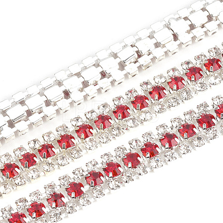 Brass Rhinestone Strass Chains CHC-T006-01F-1