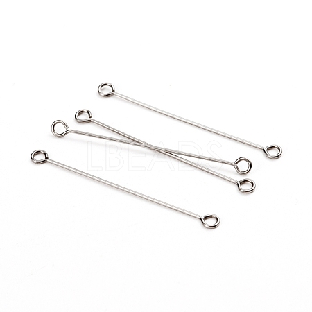 Tarnish Resistant 304 Stainless Steel Eye Pins STAS-I141-01A-P-1