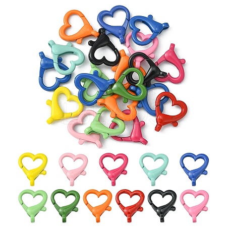 20Pcs Spray Painted Alloy Lobster Claw Clasps FIND-YW0001-73-1