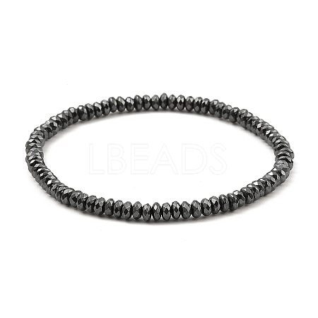 Synthetic Non-Magnetic Hematite Beaded Bracelets BJEW-E084-02A-1
